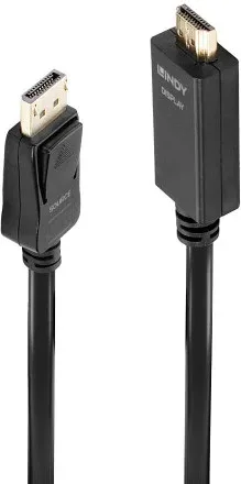 Lindy 36922 adaptador de cable de vídeo 2 m DisplayPort HDMI tipo A (Estándar) Negro