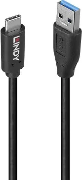 Lindy 36971 cable USB USB 3.2 Gen 2 (3.1 Gen 2) 1 m USB A USB C 10 Gbit/s 15 W Negro