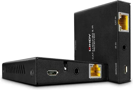 Lindy 38205 extensor audio/video Transmisor y receptor de señales AV Negro