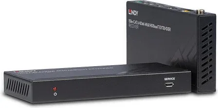 Lindy 38217 extensor audio/video Transmisor y receptor de señales AV Negro