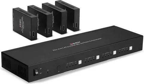 Lindy 38328 extensor audio/video Transmisor y receptor de señales AV Negro