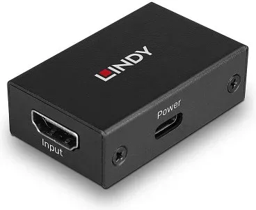 Lindy 38391 extensor audio/video Repetidor de señales AV Negro