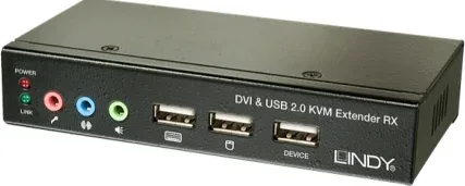 Lindy 39377 interruptor KVM Negro