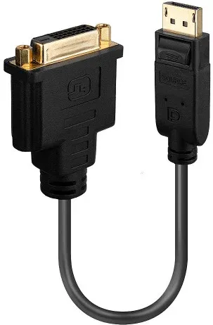 Lindy 41004 adaptador de cable de vídeo 0,15 m DisplayPort DVI-D Negro