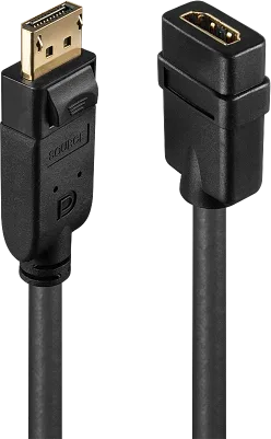 Lindy 41005 adaptador de cable de vídeo 0,15 m DisplayPort HDMI Negro