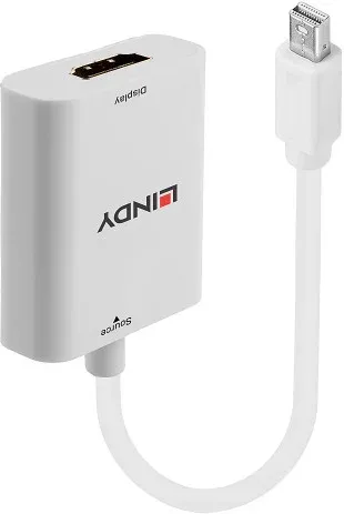 Lindy 41069 adaptador de cable de vídeo Mini DisplayPort HDMI tipo A (Estándar) Blanco