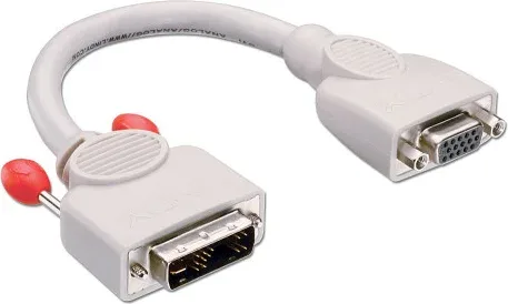 Lindy 41222 adaptador de cable de vídeo 0,2 m DVI-A VGA (D-Sub) Gris