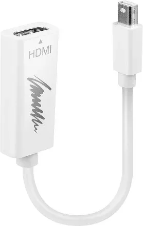 Lindy 41719 adaptador de cable de vídeo Mini DisplayPort HDMI Blanco