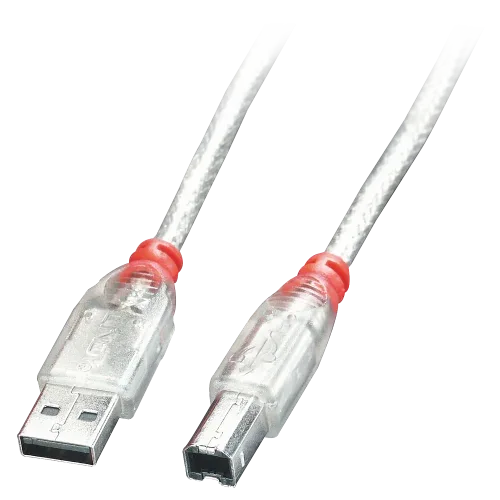 Lindy 41750 cable USB USB 2.0 0,2 m USB A USB B Transparente