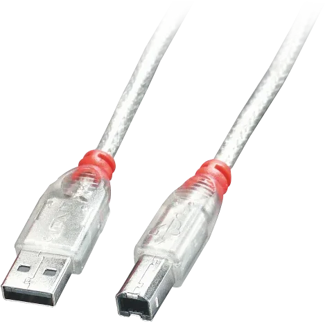 Lindy 41751 cable USB USB 2.0 0,5 m USB A USB B Transparente