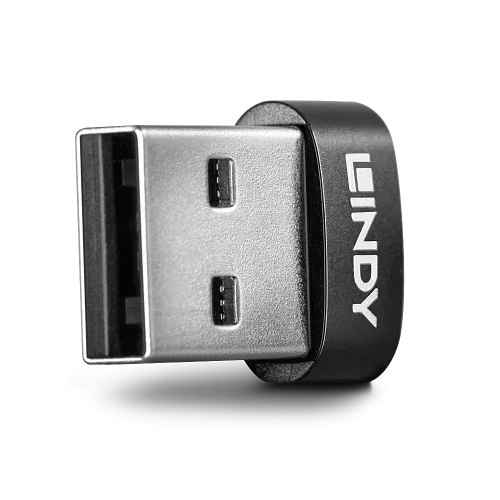 Lindy 41884 cambiador de género para cable USB Type-A USB Type-C Negro