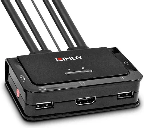 Lindy 42340 interruptor KVM Negro