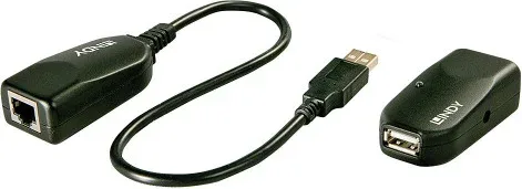 Lindy 42693 ampliador de red Transmisor y receptor de red Negro