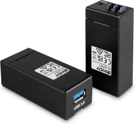 Lindy 42707 extensor audio/video Transmisor y receptor de señales AV Negro