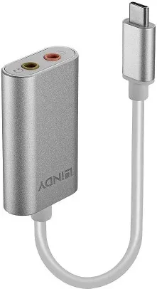 Lindy 42711 cable de teléfono móvil Blanco USB C 3,5mm