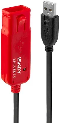Lindy 42782 cable USB USB 2.0 12 m USB A Negro