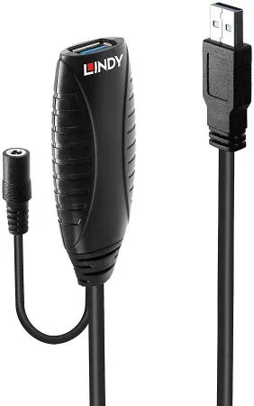 Lindy 43156 cable USB USB 3.2 Gen 1 (3.1 Gen 1) 10 m USB A Negro