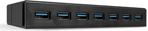 Lindy 43228 hub de interfaz USB 3.2 Gen 1 (3.1 Gen 1) Type-A 5000 Mbit/s Negro