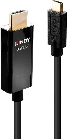 Lindy 43292 adaptador de cable de vídeo 2 m USB Tipo C HDMI tipo A (Estándar) Negro