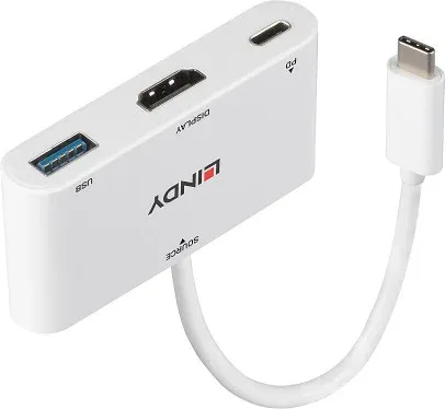 Lindy 43340 Adaptador gráfico USB 3840 x 2160 Pixeles Blanco