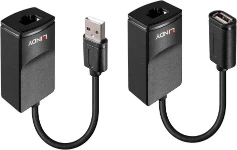 Lindy 43365 ampliador de red Transmisor y receptor de red Negro