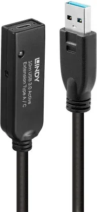 Lindy 43376 cable USB USB 3.2 Gen 1 (3.1 Gen 1) 10 m USB A USB C Negro