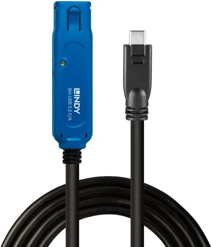 Lindy 43381 cable USB USB 3.2 Gen 1 (3.1 Gen 1) 8 m USB C USB A Negro, Azul