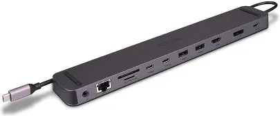 Lindy 43392 base para portátil y replicador de puertos Acoplamiento USB 3.2 Gen 1 (3.1 Gen 1) Type-C Antracita