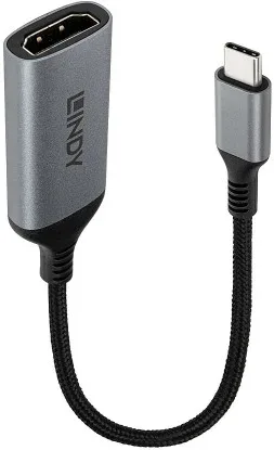 Lindy 43428 adaptador de cable de vídeo 0,15 m USB Tipo C HDMI Gris