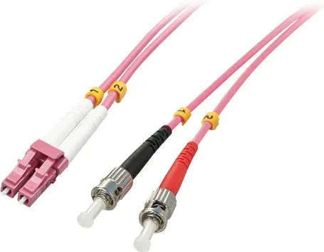 Lindy 46353 Cable de fibra óptica e InfiniBand 5 m LC ST Rosa