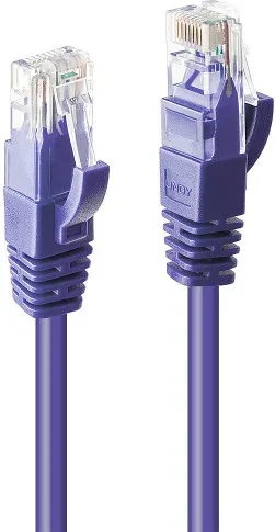 Lindy 48121 cable de red Púrpura 0,5 m Cat6 U/UTP (UTP)
