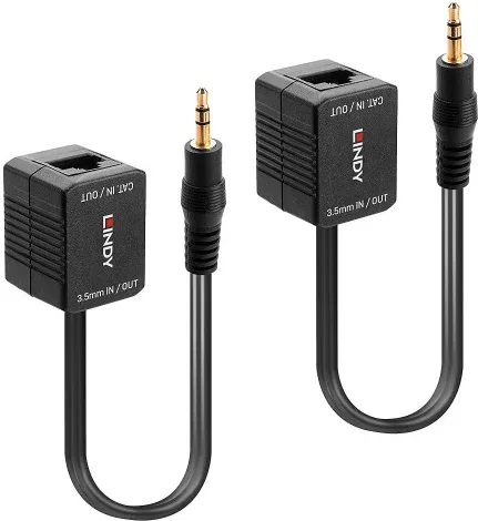 Lindy 70450 extensor audio/video Transmisor y receptor de señales AV Negro