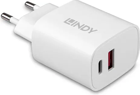 Lindy 73413 cargador de dispositivo móvil Universal Blanco Corriente alterna Carga rápida Interior