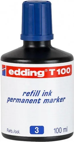Frasco Tinta para Rellenar 100Ml Azul Edding T100-03