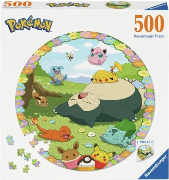 Puzzle ravenzburger pokemon round 500 piezas