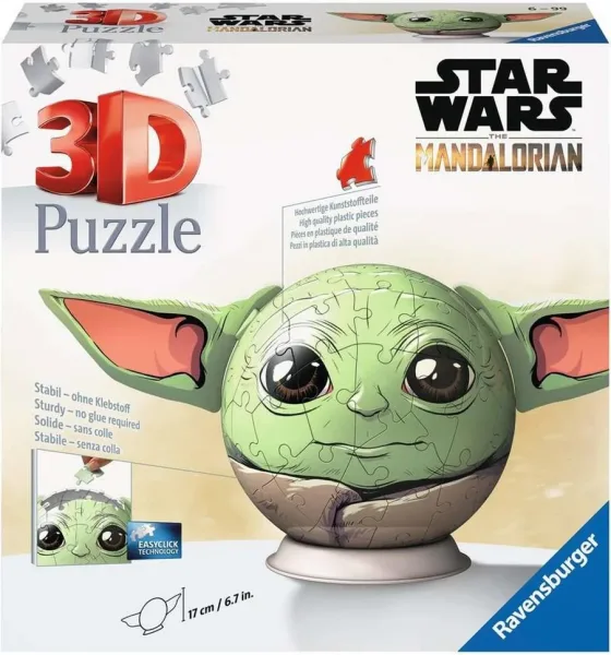 Puzzle 3d ravensburger grogu -  con orejas