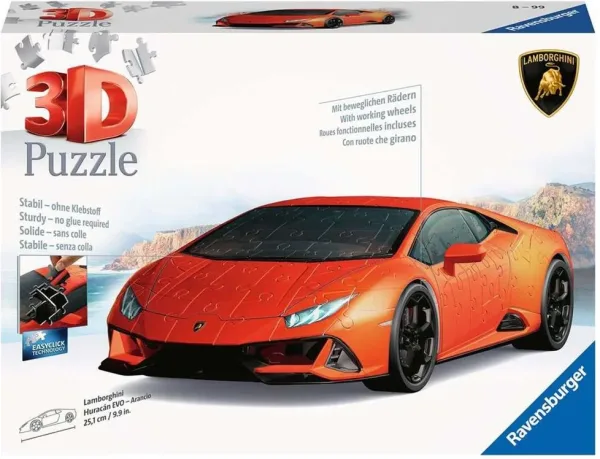 Puzzle 3d ravenzburger lamborghini huracan evo -  new pack