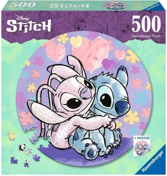 Puzzle ravensburger stitch y ángel 500 piezas