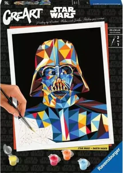 Kit para pintar con números ravensburger creart serie trend c star wars: darth vader