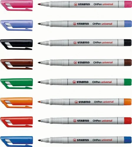 Marcador Permanente Punta Fina Ohpen Universal 0,7Mm. Azul Stabilo 842/41