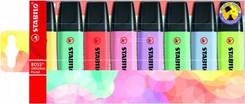 Estuche Wallet 8 Boss Colores Pastel Surtidos Stabilo 70/8-3