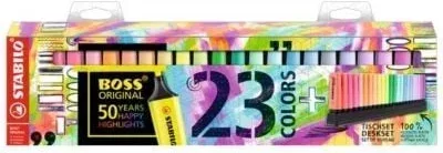Peana de Marcadores Fluorescentes Stabilo Boss Original/ 23 Unidades/ Colores Surtidos