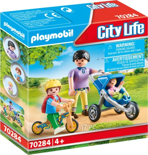 Playmobil ciudad mama con niños