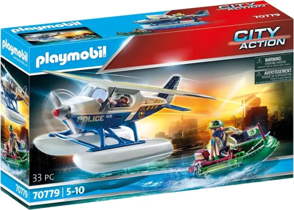 Playmobil policia hidroavion: persecucion de contrabandista