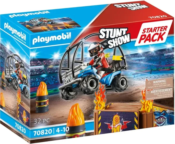 Playmobil starter pack stuntshow quad con rampa de fuego