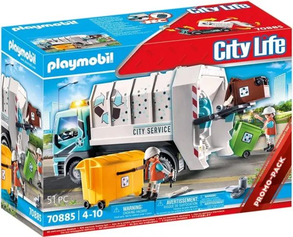 Playmobil city life camion de basura con luces