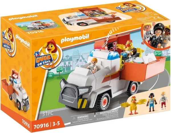 Playmobil duck on call vehiculo de emergencia ambulancia