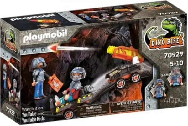 Playmobil dino mine carro de cohetes