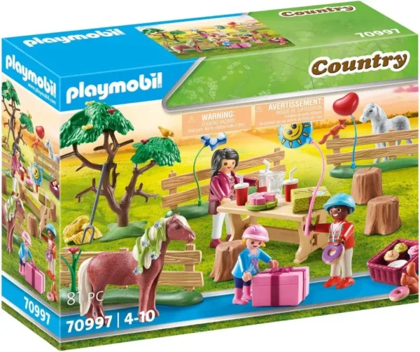 Playmobil fiesta de cumpleaños en la granja de ponis