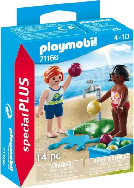 Playmobil niños con globos de agua